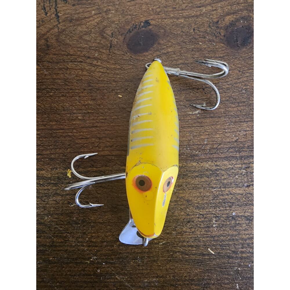 Heddon Yellow With Stripes River Runt Spook Sinker